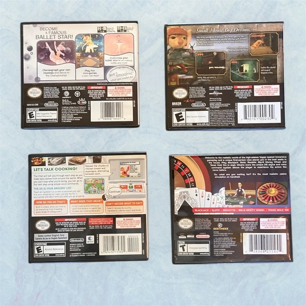 Nintendo DS Game Bundle | 4 Games | Complete in Case | Cooking, Ballet & More
